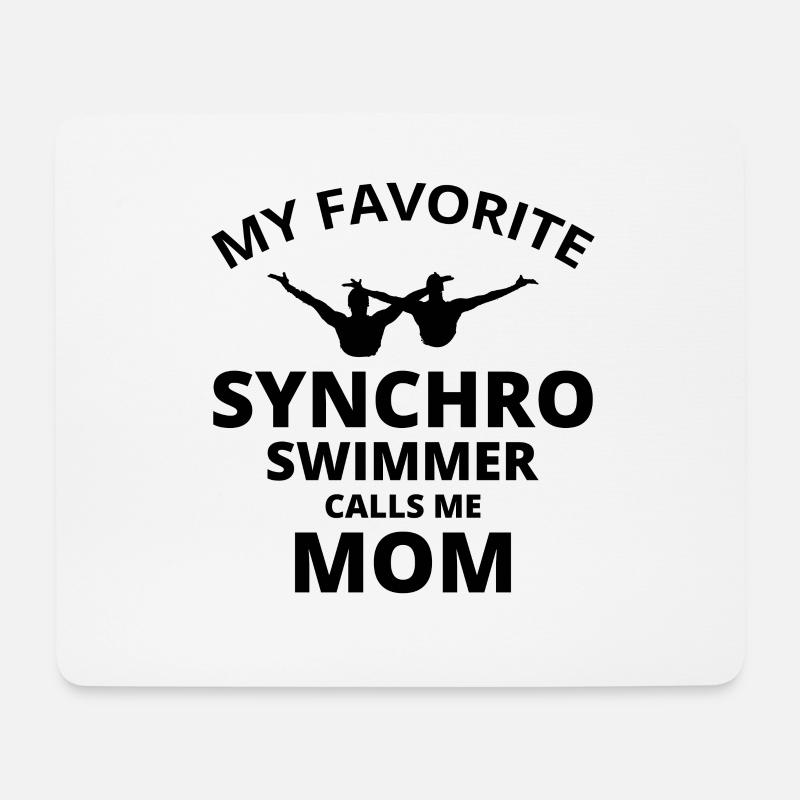 Synchro Schwimmer Synchronschwimmen Mom - Mousepad (Querformat) - Weiß