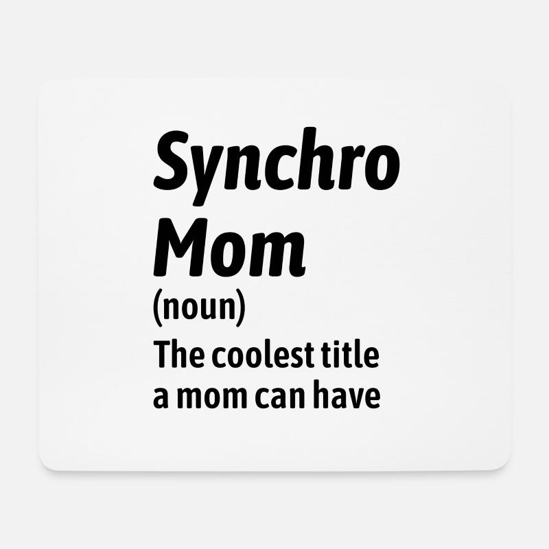 Synchro Swim Mom Schwimmer Synchronschwimmen - Mousepad (Querformat) - Weiß