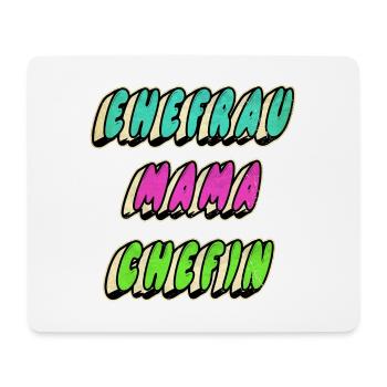 Ehefrau Mama Chefin - Mousepad (Querformat) - Weiß - Vorne