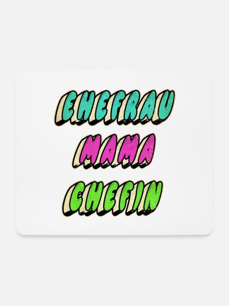 Ehefrau Mama Chefin - Mousepad (Querformat) - Weiß