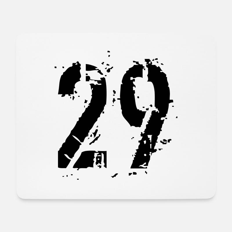 29 Nummer 29 - Mousepad (Querformat) - Weiß
