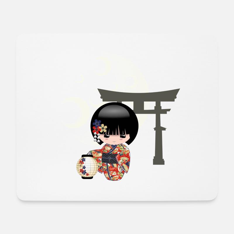 full moon - Mouse Pad (horizontal) - white