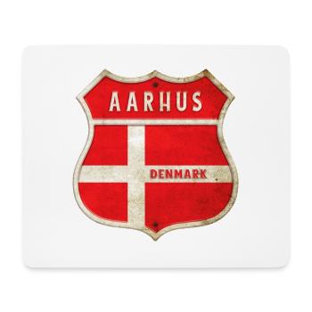 Aarhus Denmark Coat of Arms Flags Design - Mouse Pad (horizontal) - white - Front