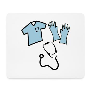 Infirmière - Tapis de souris (format paysage) - blanc - Devant