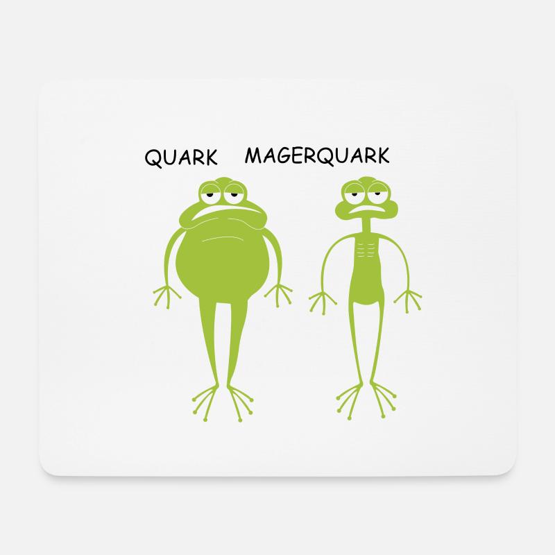Lustige Frösche | Quark, Magerquark, - Mousepad (Querformat) - Weiß