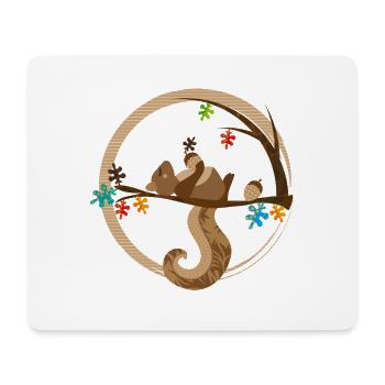 Ein Eichhörnchen schläft - Mousepad (Querformat) - Weiß - Vorne