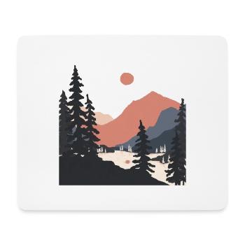 Die Geometrie des Sonnenaufgangs - Mousepad (Querformat) - Weiß - Vorne