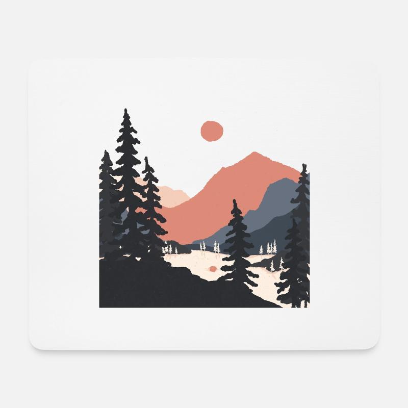 Die Geometrie des Sonnenaufgangs - Mousepad (Querformat) - Weiß
