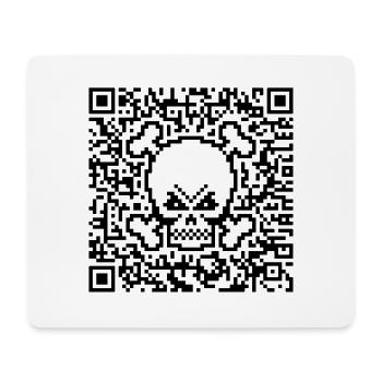 Skull / Skull (Quick Response Code / P) - Mouse Pad (horizontal) - white - Front
