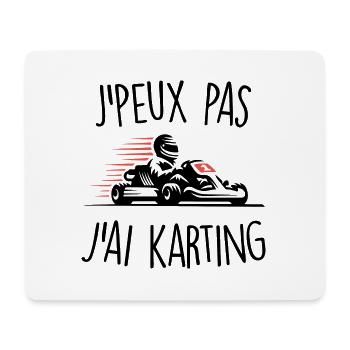 J'peux pas j'ai karting - Tapis de souris (format paysage) - blanc - Devant