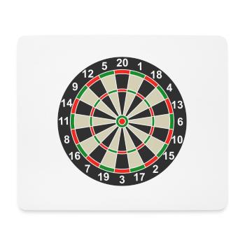 Dartscheibe Dart klassisch - Mousepad (Querformat) - Weiß - Vorne