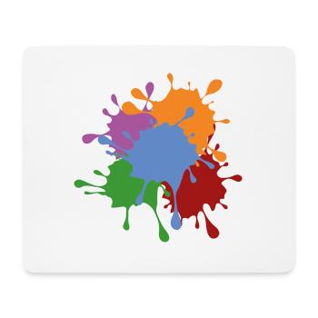 Splashes of Color Blobs splashes of paint Painter Gift - Mouse Pad (horizontal) - white - Front