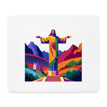 Christ Statue - Mousepad (Querformat) - Weiß - Vorne