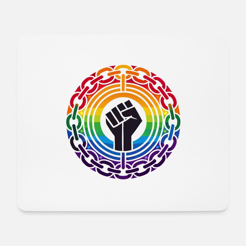 Chain of Love - Mousepad (Querformat) - Weiß
