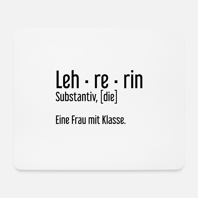 Lehrerin Lehrerinnen Schule Pädagogin Unterricht - Mousepad (Querformat) - Weiß