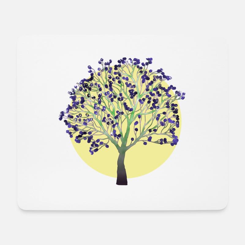 Tree, purple - Mouse Pad (horizontal) - white