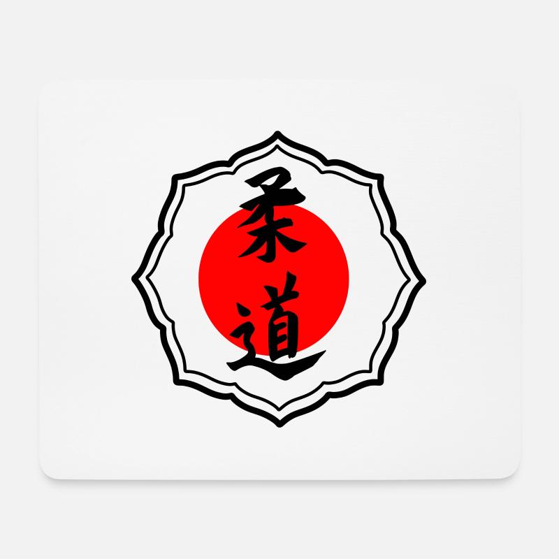 Judo Kanji Emblem in Kodokan Zeichen - Mousepad (Querformat) - Weiß
