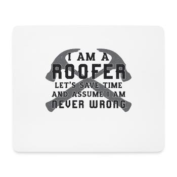 Dachdecker Handwerk Handwerker Dach Geschenkidee - Mousepad (Querformat) - Weiß - Vorne