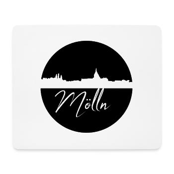 Mölln,Skyline,Cercle,Cercle Noir - Tapis de souris (format paysage) - blanc - Devant