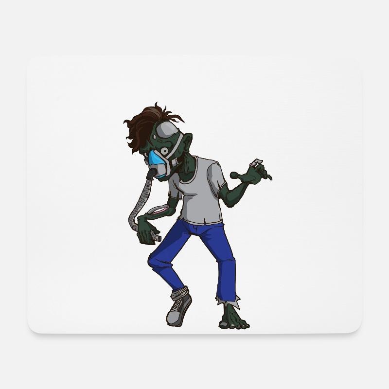 CPAP Zombie Sleep Apnea Halloween Gift - Mouse Pad (horizontal) - white