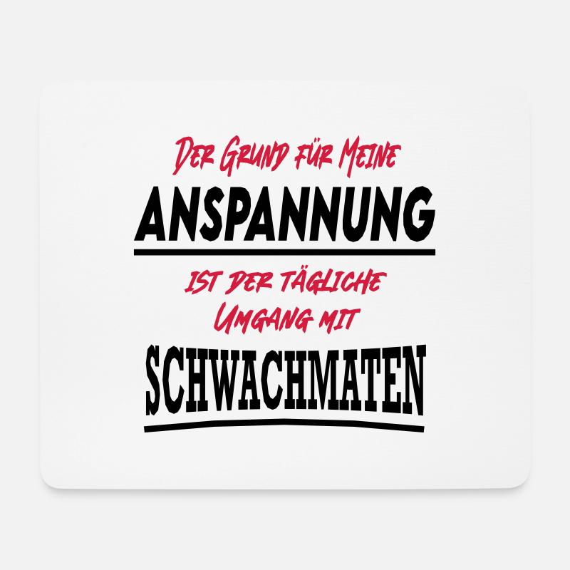 Sprüche Umgang Schwachmat - Mousepad (Querformat) - Weiß