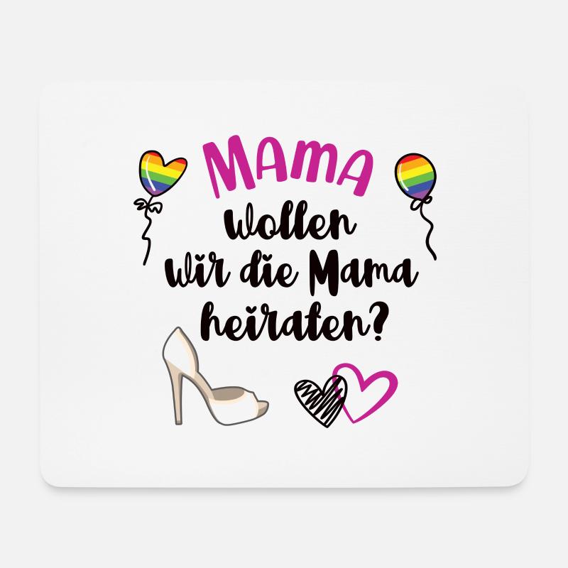 Heiratsantrag Lesbische Hochzeit LGBT Lesbe Heirat - Mousepad (Querformat) - Weiß