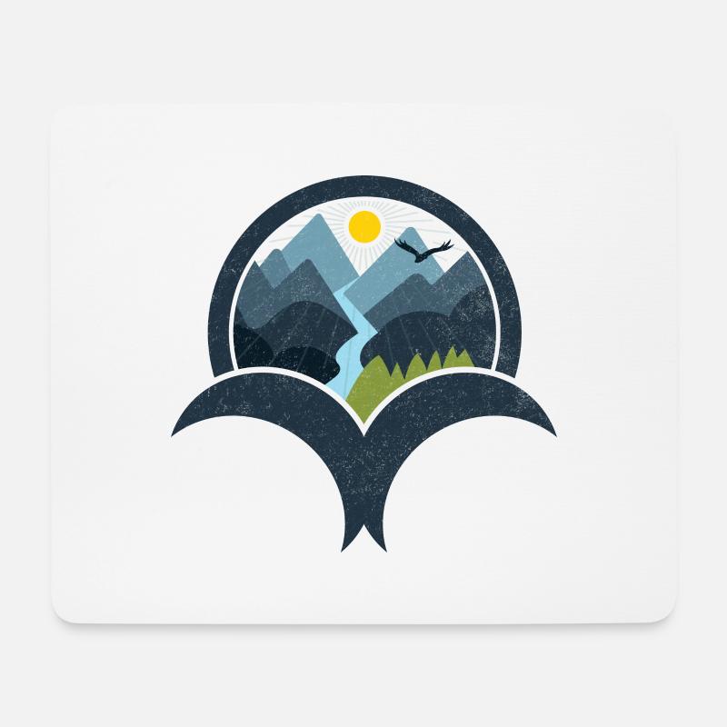 Fluss der Natur - Mousepad (Querformat) - Weiß
