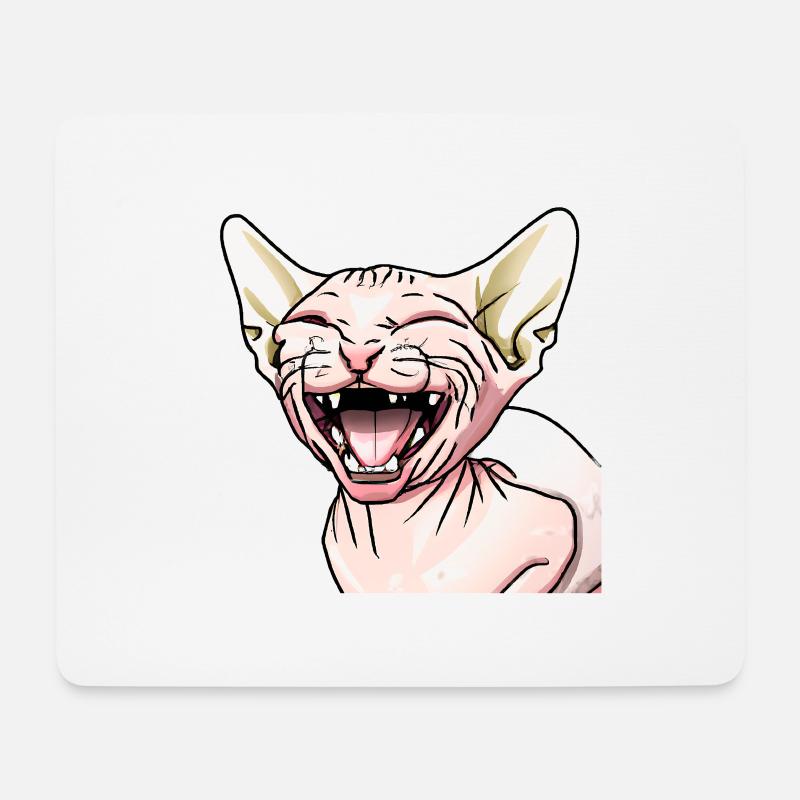 Sphynx Katze - Mousepad (Querformat) - Weiß
