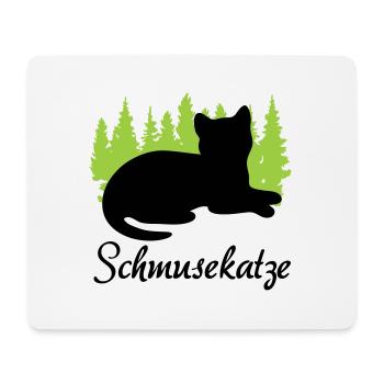 "Schmusekatze: Entspannung pur" - Mousepad (Querformat) - Weiß - Vorne