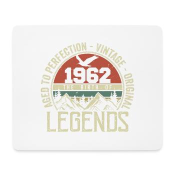 Geburtstag 1962 Jahrgang 1962 Retro - Jahrgang 1962 - Mousepad (Querformat) - Weiß - Vorne
