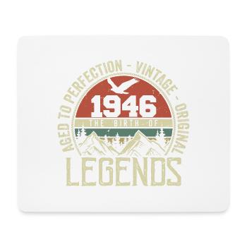 Geburtstag 1946 Jahrgang 1946 Retro - Jahrgang 1946 - Mousepad (Querformat) - Weiß - Vorne