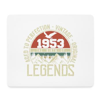Birthday 1953 Vintage 1953 Retro - Born in 1953 - Mouse Pad (horizontal) - white - Front