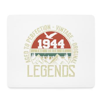 Birthday 1944 Vintage 1944 Retro - Born in 1944 - Mouse Pad (horizontal) - white - Front