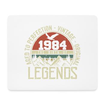 Birthday 1984 Vintage 1984 Retro - Born in 1984 - Mouse Pad (horizontal) - white - Front