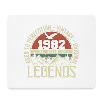 Geburtstag 1982 Jahrgang 1982 Retro - Jahrgang 1982 - Mousepad (Querformat) - Weiß - Vorne
