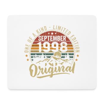 Geburtstag September 1998 - geboren im September 1998 - Mousepad (Querformat) - Weiß - Vorne