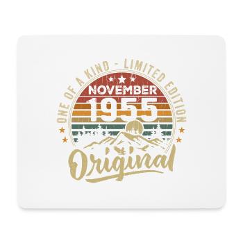 Jahrgang November 1955 Retro Geschenk November 1955 - Mousepad (Querformat) - Weiß - Vorne