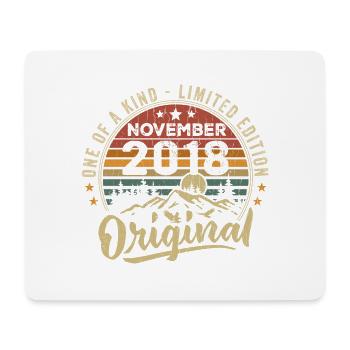 Millésime Novembre 2018 Cadeau Rétro Novembre 2018 - Tapis de souris (format paysage) - blanc - Devant