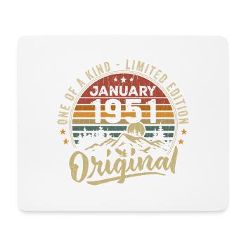 January 1951 | Birthdays born in January 1951 - Mouse Pad (horizontal) - white - Front