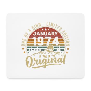 Januar 1974 | Geburtstage geboren im Januar 1974 - Mousepad (Querformat) - Weiß - Vorne