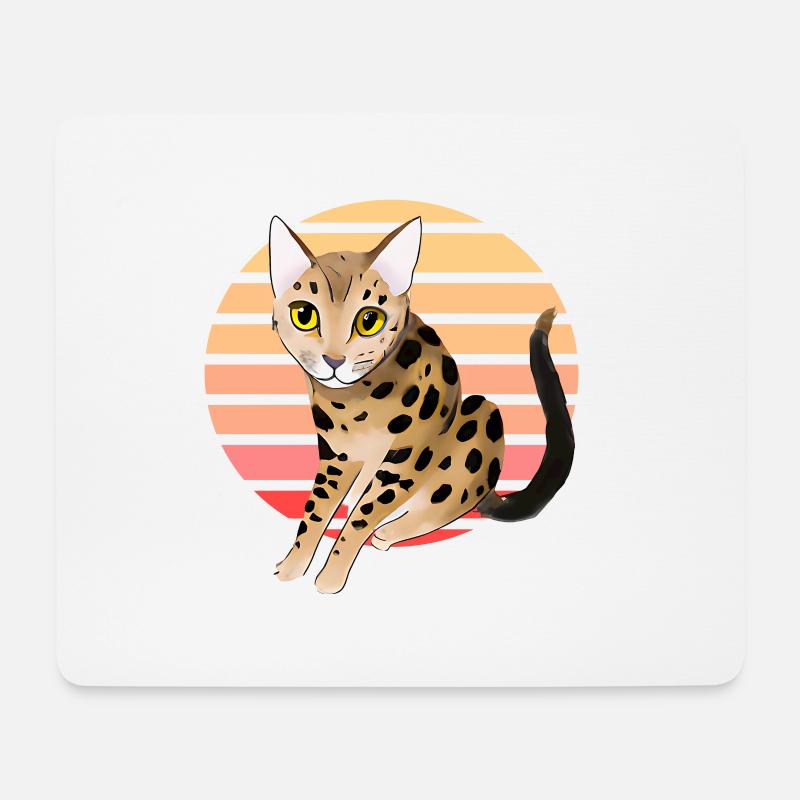 Bengalkatze - Mousepad (Querformat) - Weiß