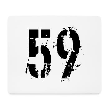 Nummer 59 - Mousepad (Querformat) - Weiß - Vorne