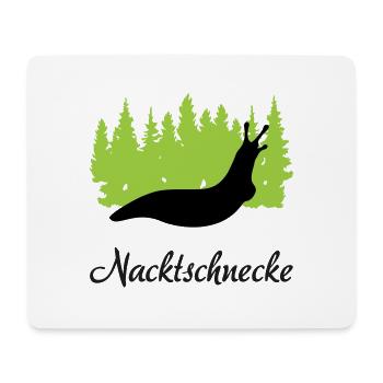 "Nacktschnecke: Freche Eleganz" - Mousepad (Querformat) - Weiß - Vorne
