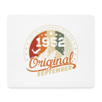 Cadeau D'anniversaire Vintage Né en Septembre 1952 - Tapis de souris (format paysage) - blanc - Devant
