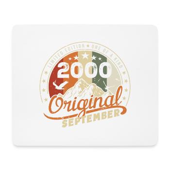 Vintage Birthday Gift Born in September 2000 - Mouse Pad (horizontal) - white - Front
