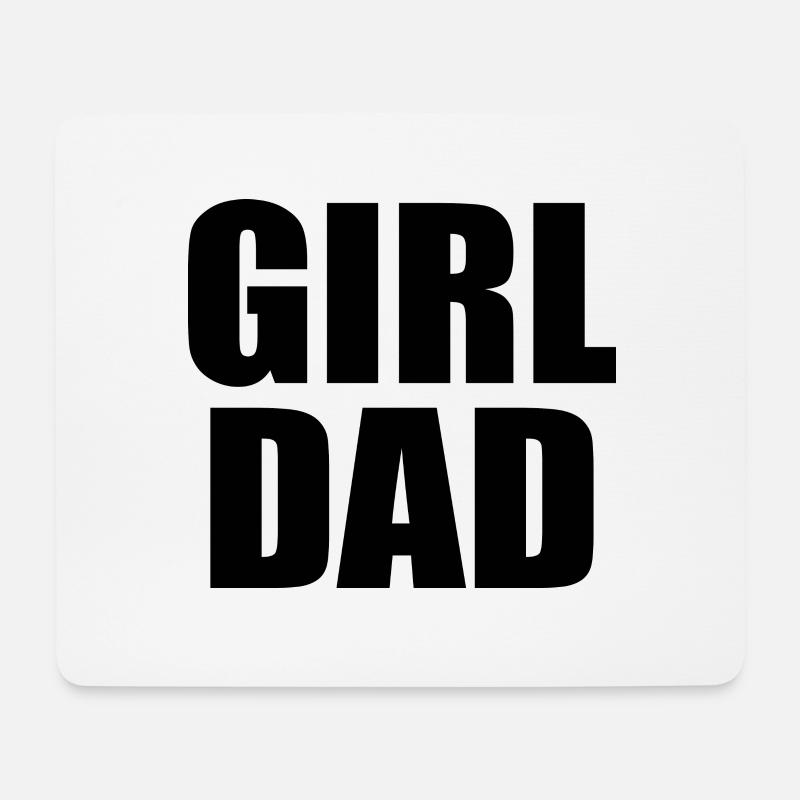 Girl dad - Mousepad (Querformat) - Weiß