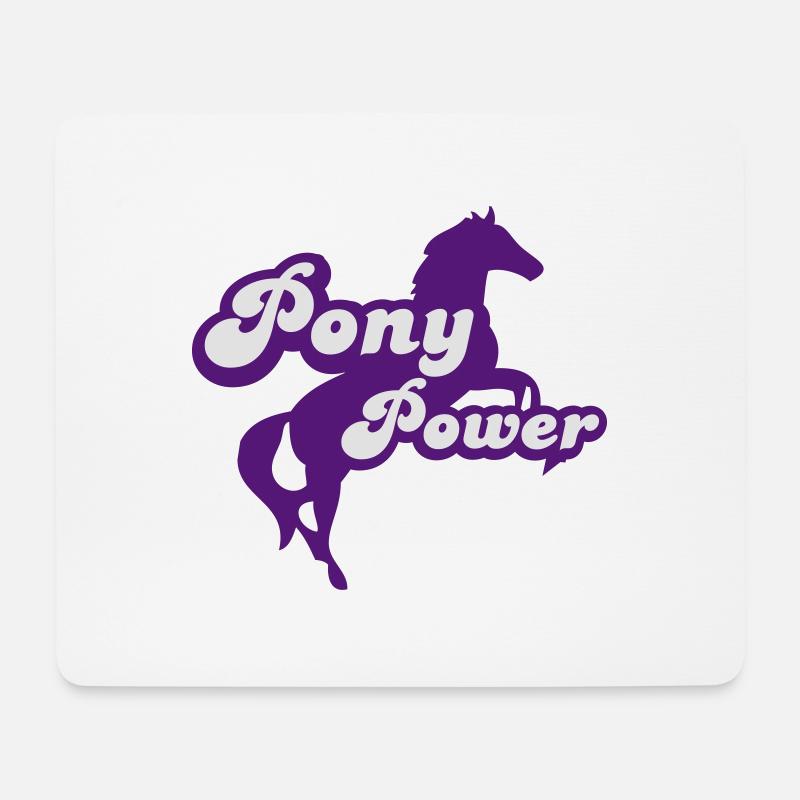 Pony - Mousepad (Querformat) - Weiß