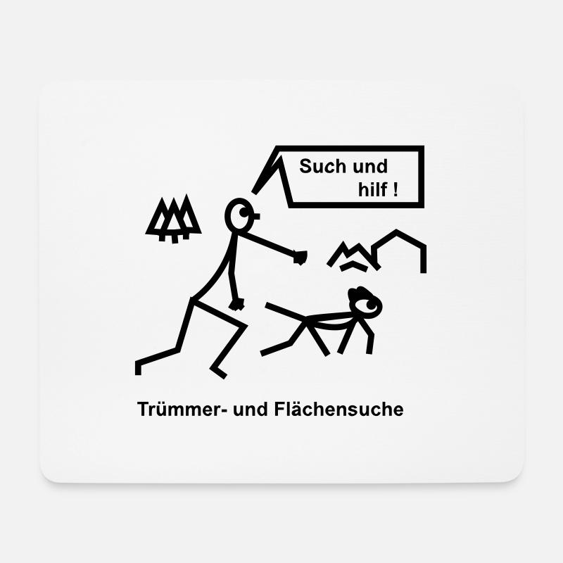 Rettungshunde - Mousepad (Querformat) - Weiß