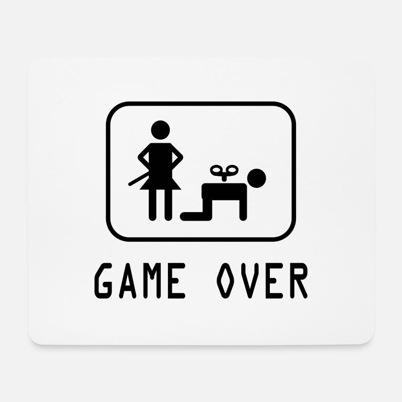 Game Over - Tapis de souris (format paysage) - blanc