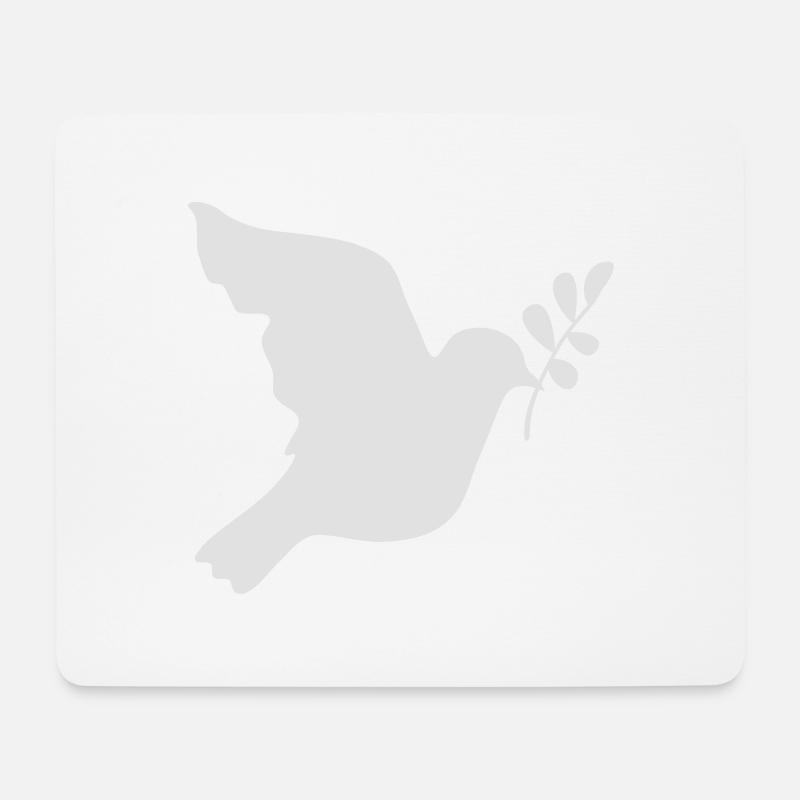 Taube - Mousepad (Querformat) - Weiß